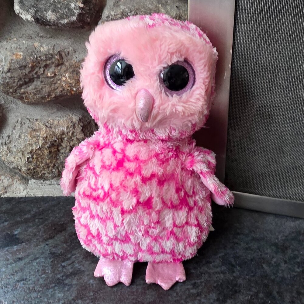 Ty "Pinky" The Owl Stuffed Animal Toy